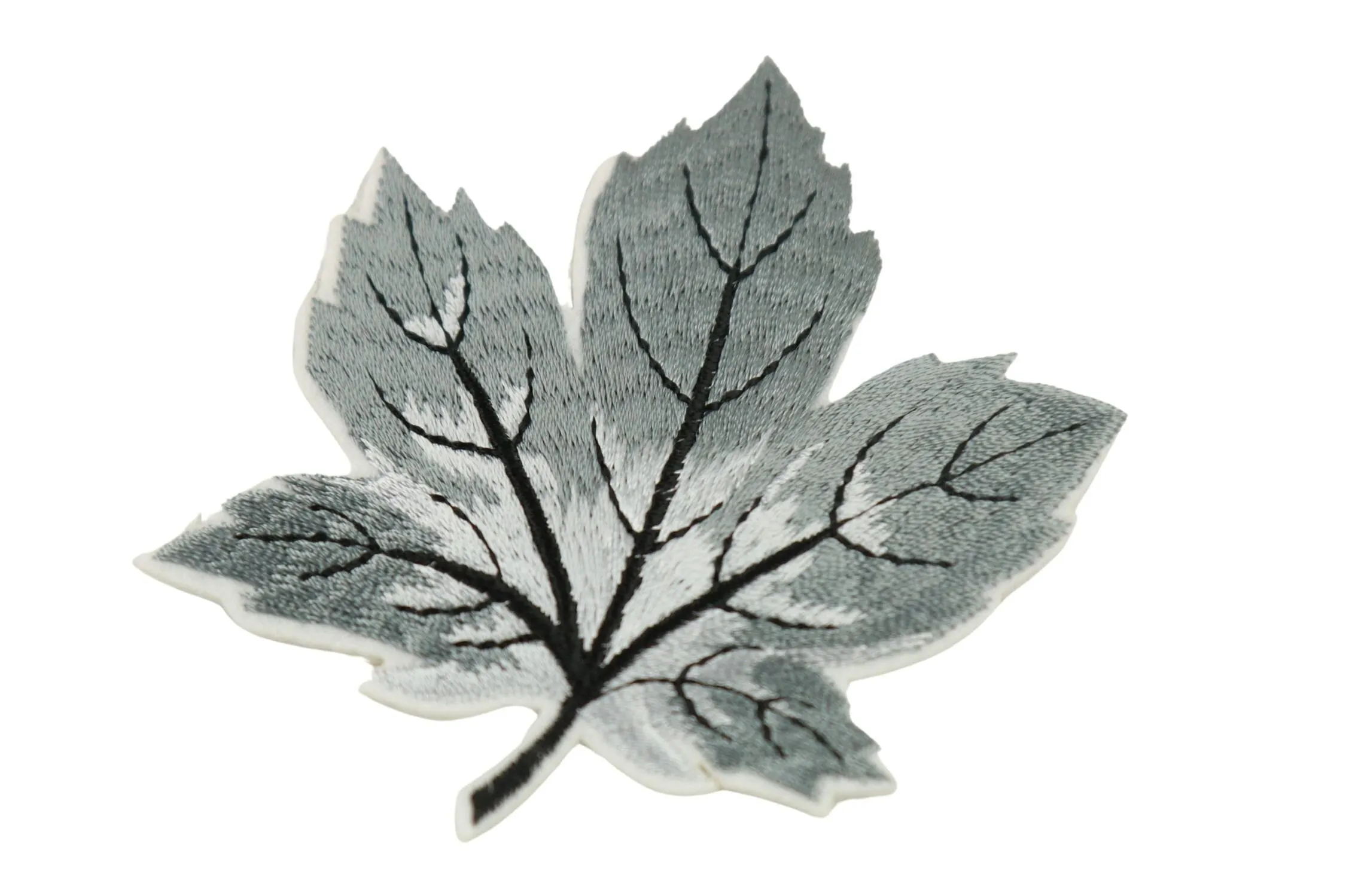 10 Pcs Maple Leaf Patch, Gray 3.1 Inch Iron On Patch Embroidery, Sycamore leaf Patch, Sew On Patch, Embroidered Patch, Applique