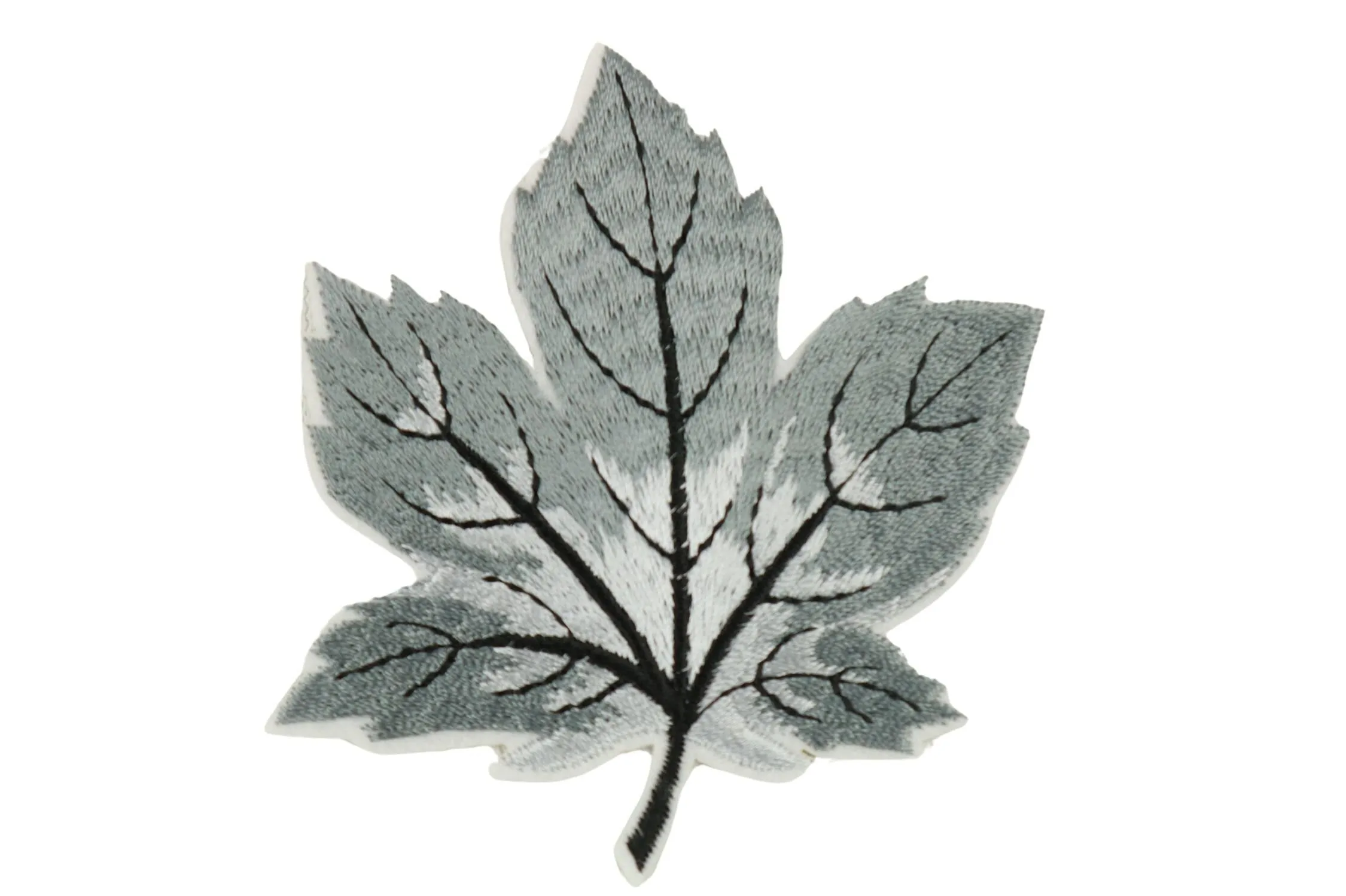 10 Pcs Maple Leaf Patch, Gray 3.1 Inch Iron On Patch Embroidery, Sycamore leaf Patch, Sew On Patch, Embroidered Patch, Applique