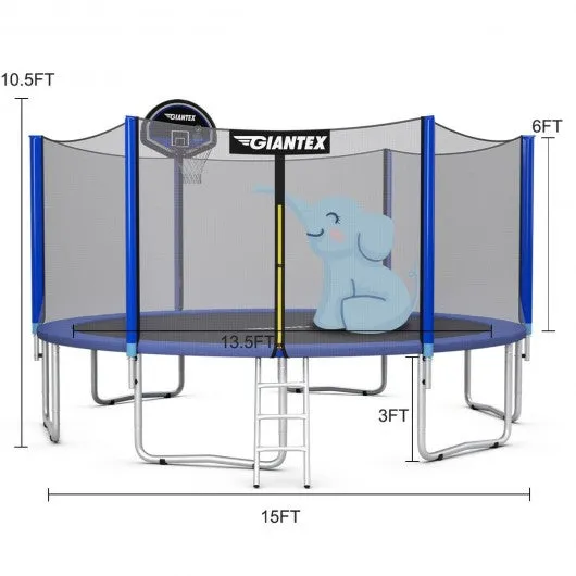 15FT Trampoline Combo Bounce Jump