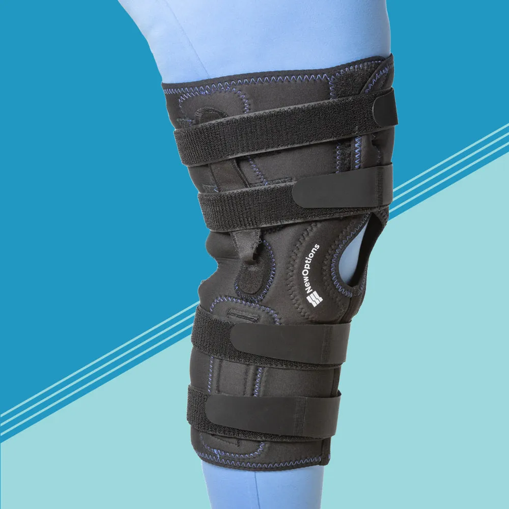 17" "Hybrid" Knee Brace for Cone-Shaped Legs, Large Quadriceps, or Extra Wide Thighs. (KC68-NOS)