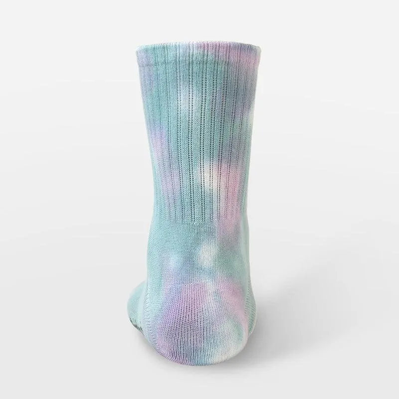 2 Pairs Of Colorful And Comfy Tie Dye Crew Socks