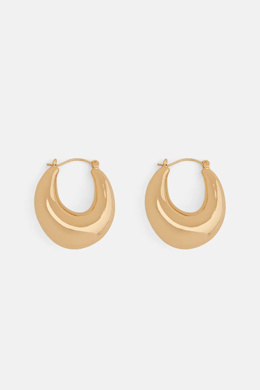 2 Tone Hoop Earrings