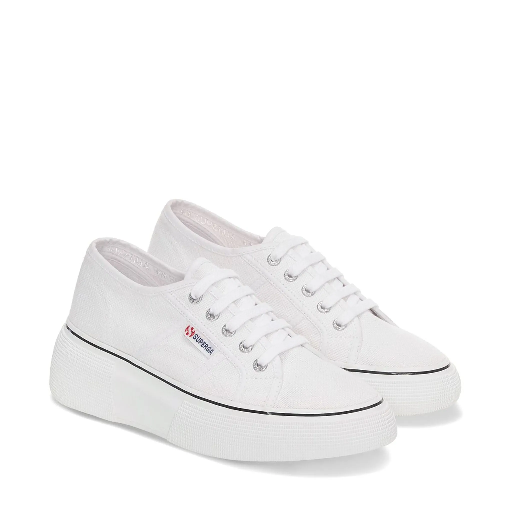 2287 Bubble Line Sneakers - White Black