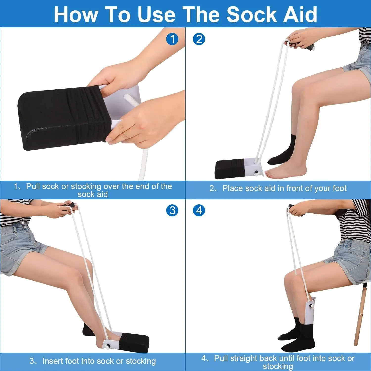 4 in 1 Premium Sock Aid Kit