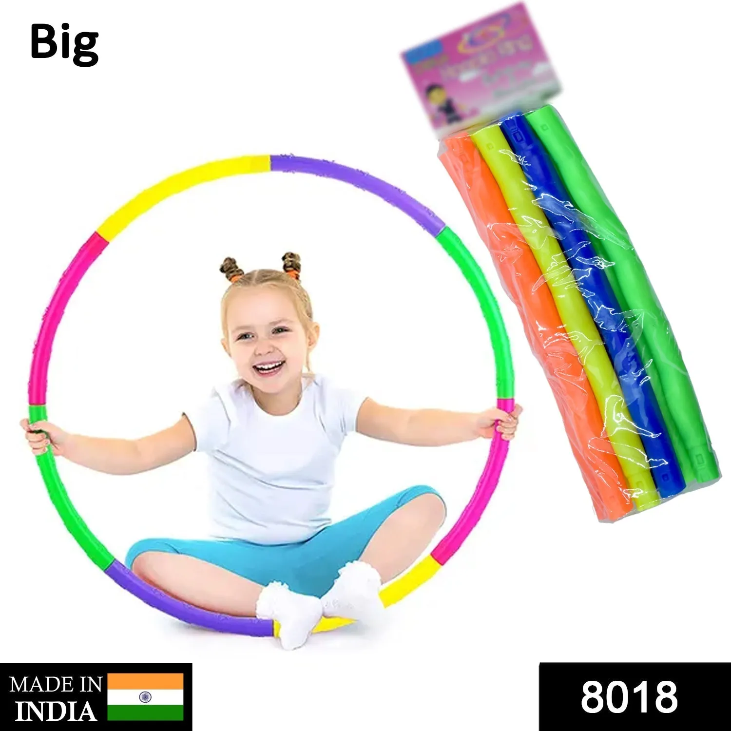 8018 Hoops Hula Interlocking Exercise Ring for Fitness with Dia Meter Boys Girls and Adults