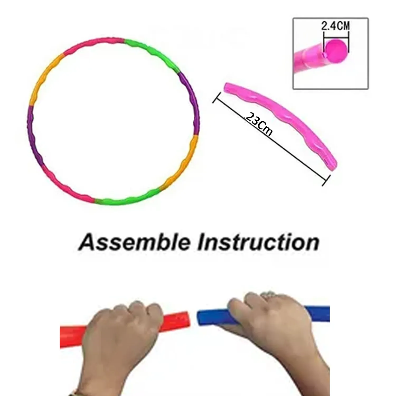 8020 Hoops Hula Interlocking Exercise Ring for Fitness with Dia Meter Boys Girls and Adults