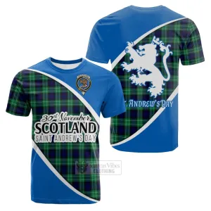 Abercrombie Family Crest Tartan Cotton T-shirt Celebrate Saint Andrew's Day in Style