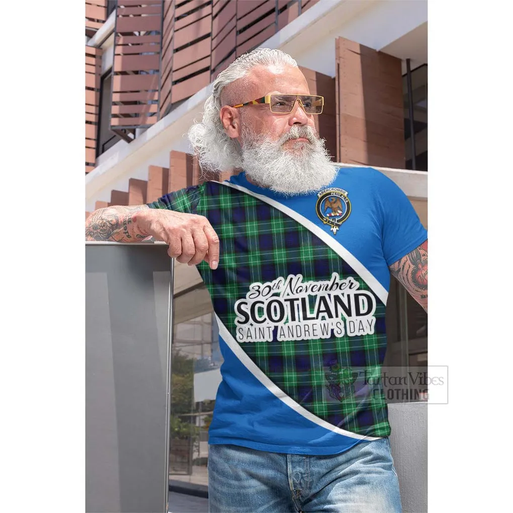 Abercrombie Family Crest Tartan Cotton T-shirt Celebrate Saint Andrew's Day in Style