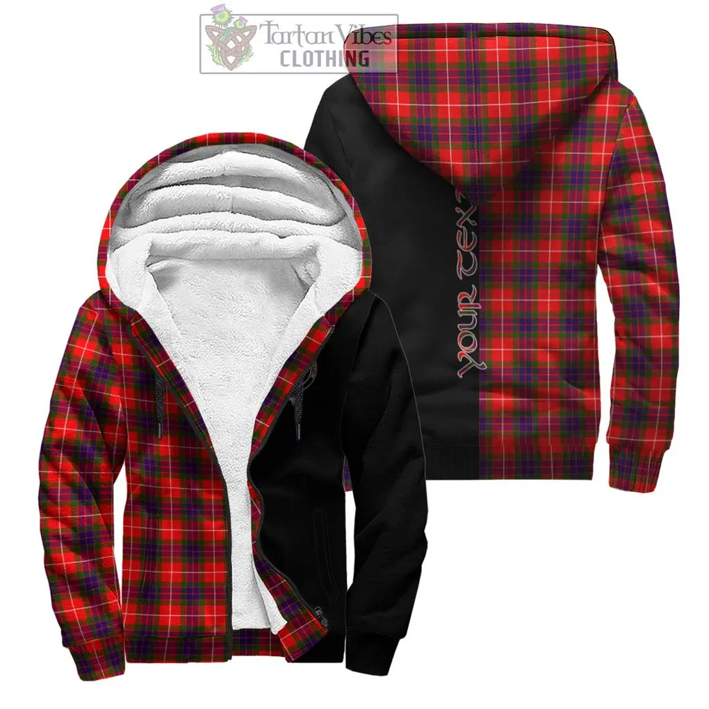 Abernethy Tartan Sherpa Hoodie with Family Crest and Half Of Me Style