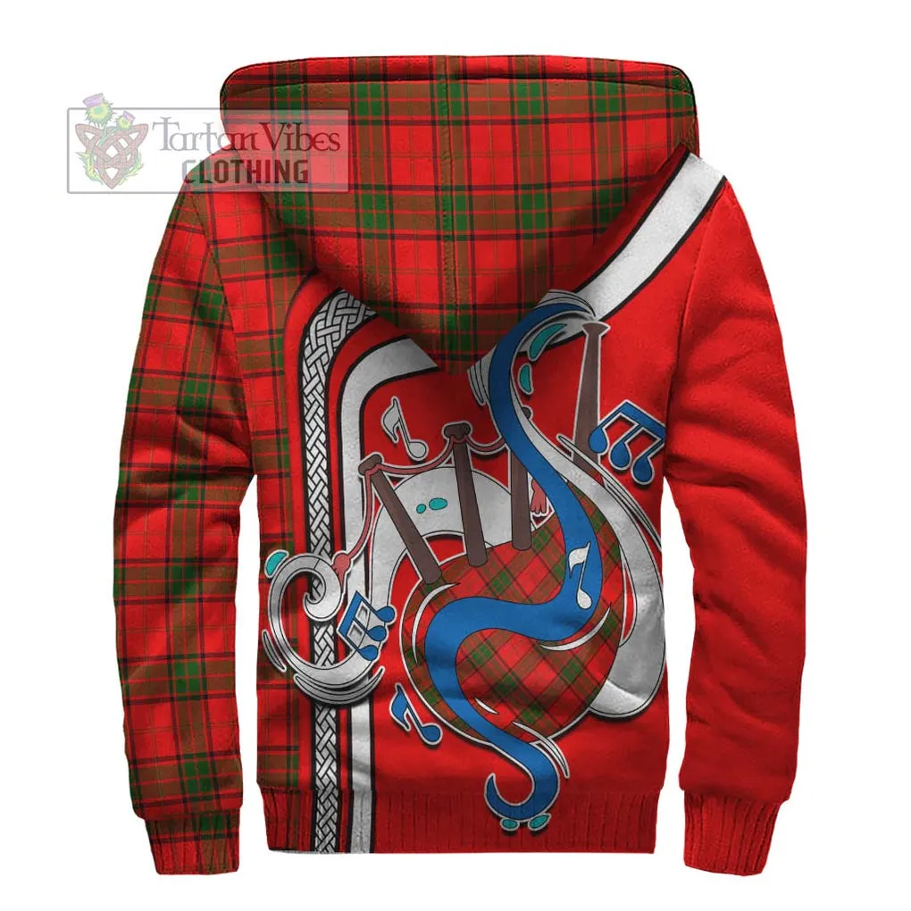 Adair Tartan Sherpa Hoodie with Epic Bagpipe Style