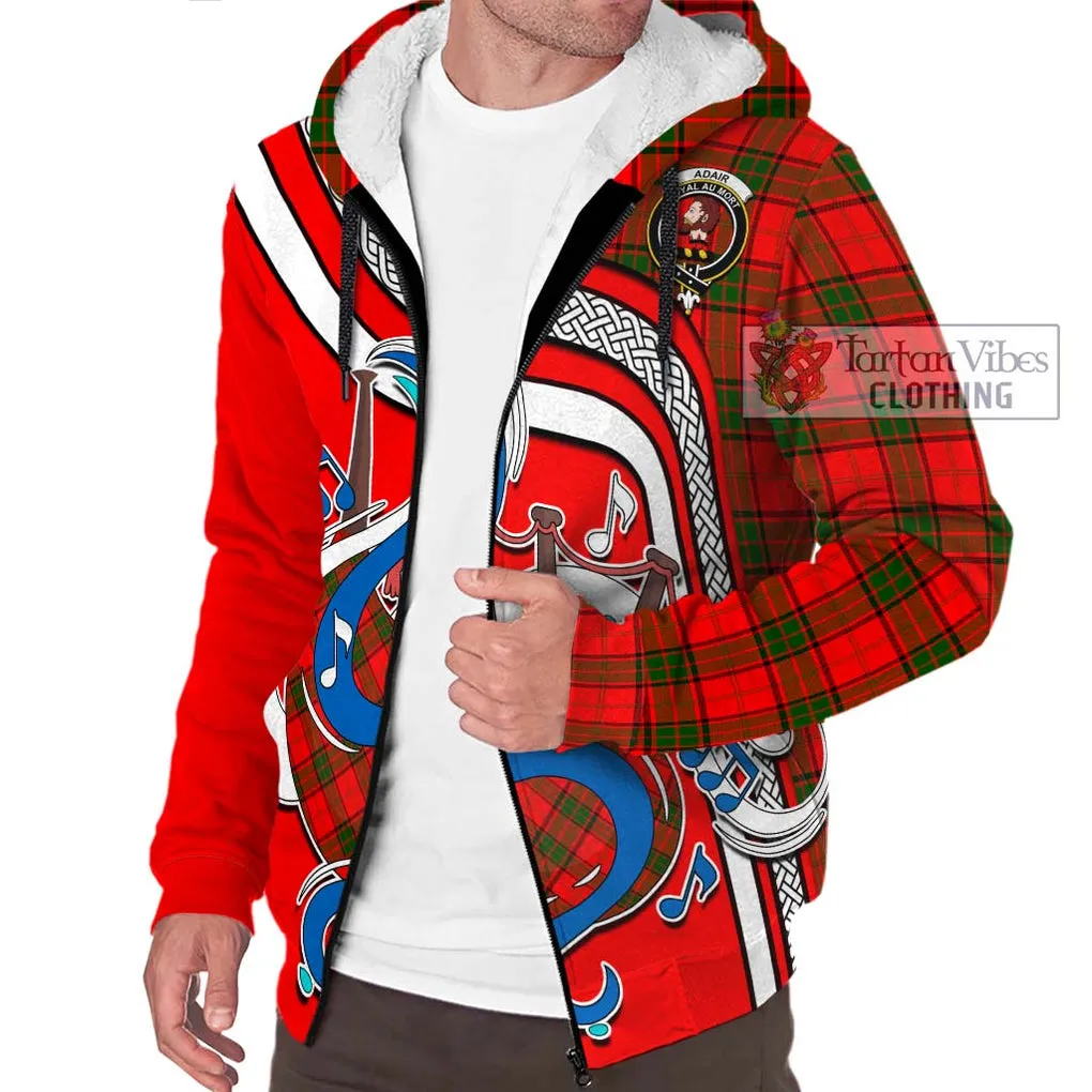 Adair Tartan Sherpa Hoodie with Epic Bagpipe Style