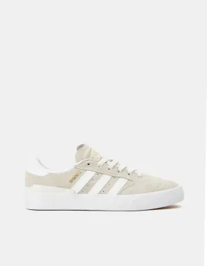 adidas Busenitz Vulc II Skate Shoes - Crystal White/White/Gold Metallic