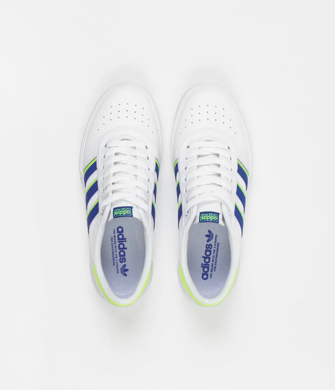 Adidas Lucas Premiere Shoes - White / Glory Blue / Signal Green