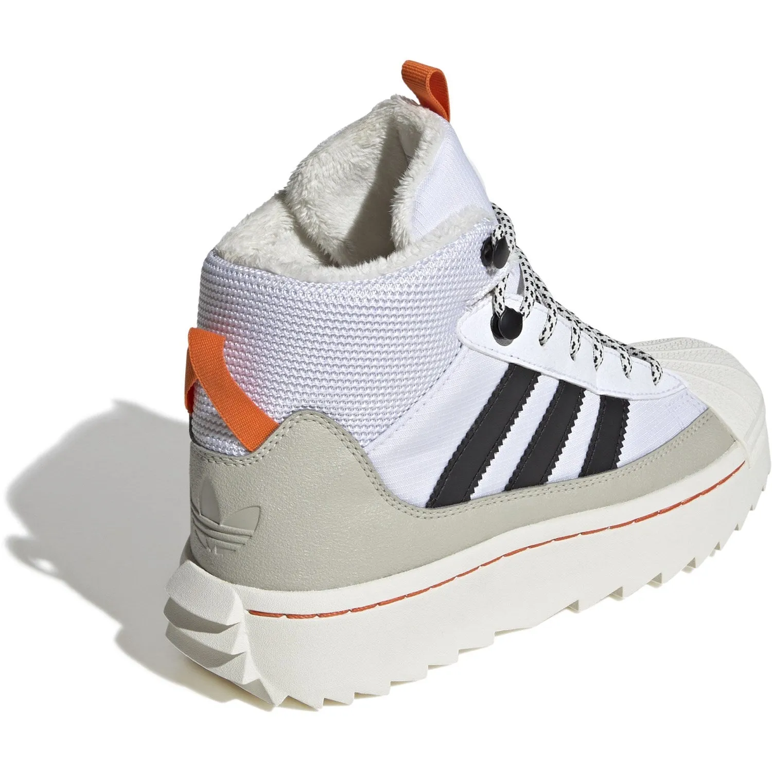 adidas Originals White/Core Black/Putty Grey Superstar Winter Trek J Boots