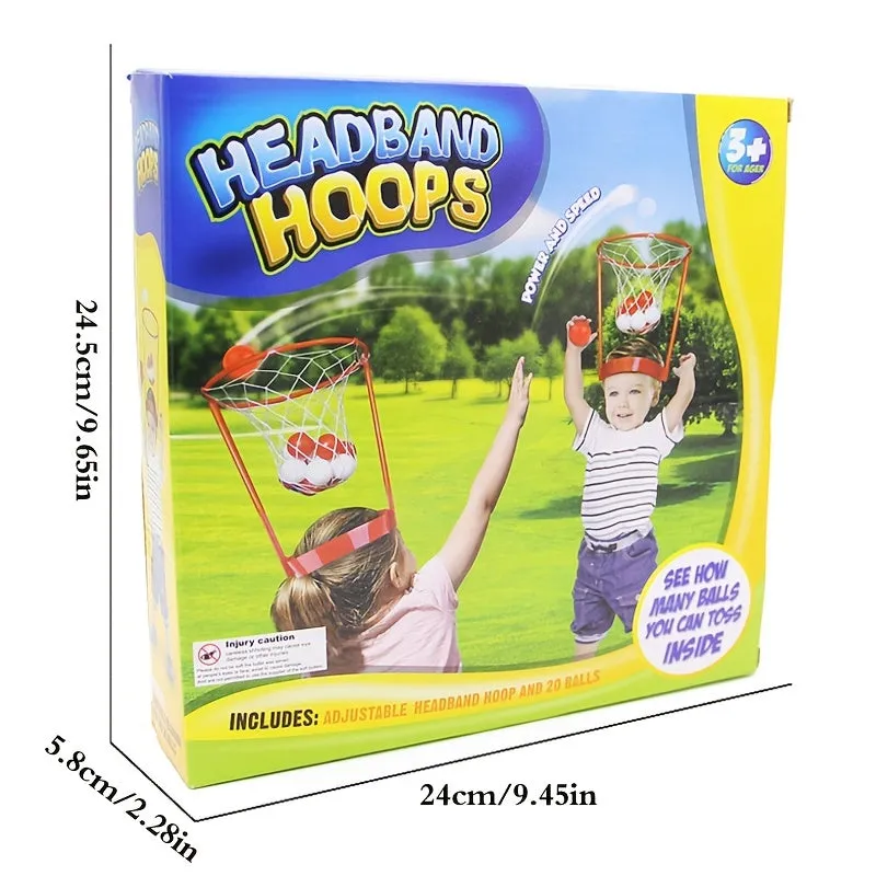 Adjustable Head Hoop Basketball Game with 20 Balls for All Ages