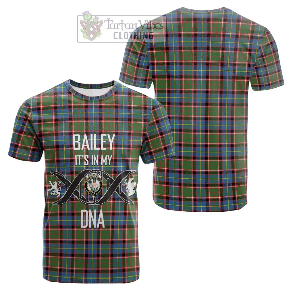 Aikenhead Tartan Cotton T-shirt with Family Crest DNA In Me Style