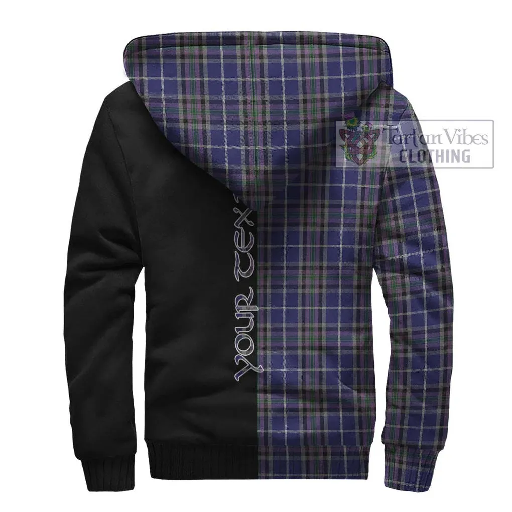 Alexander of Menstry Tartan Sherpa Hoodie with Family Crest and Half Of Me Style