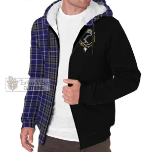 Alexander of Menstry Tartan Sherpa Hoodie with Family Crest and Half Of Me Style