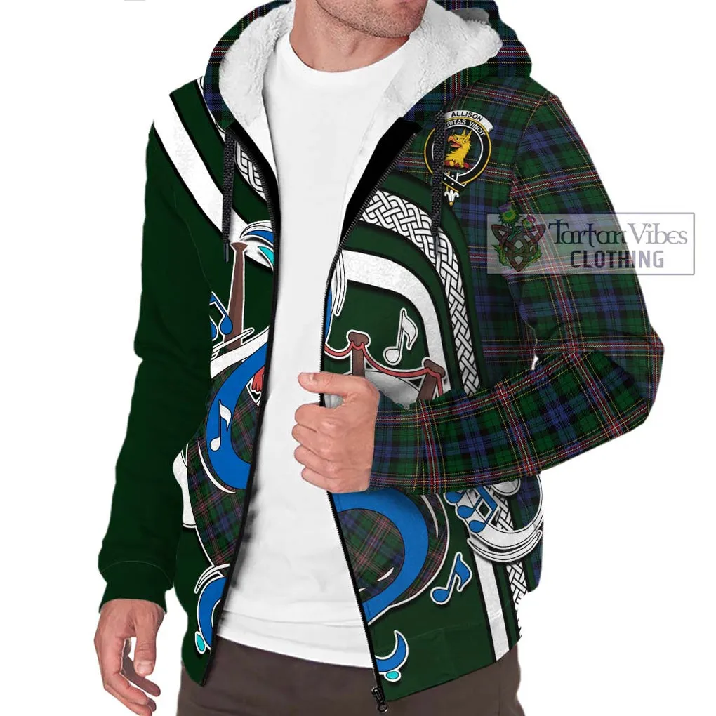 Allison Tartan Sherpa Hoodie with Epic Bagpipe Style