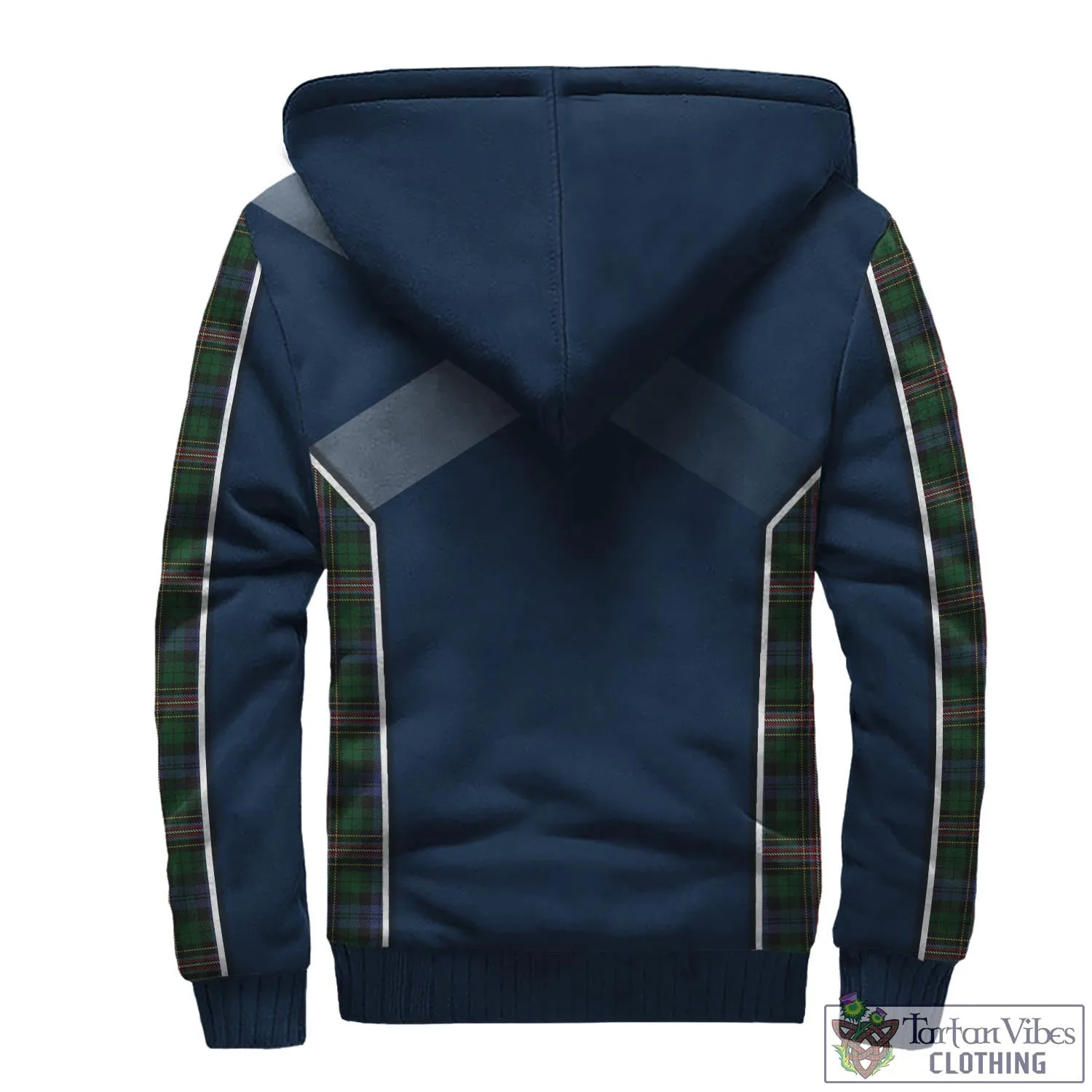 Allison Tartan Sherpa Hoodie with Family Crest and Scottish Thistle Vibes Sport Style