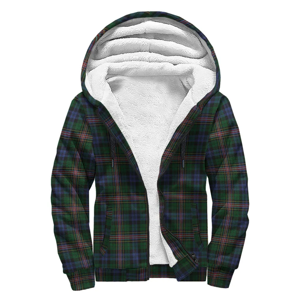 Allison Tartan Sherpa Hoodie with Family Crest