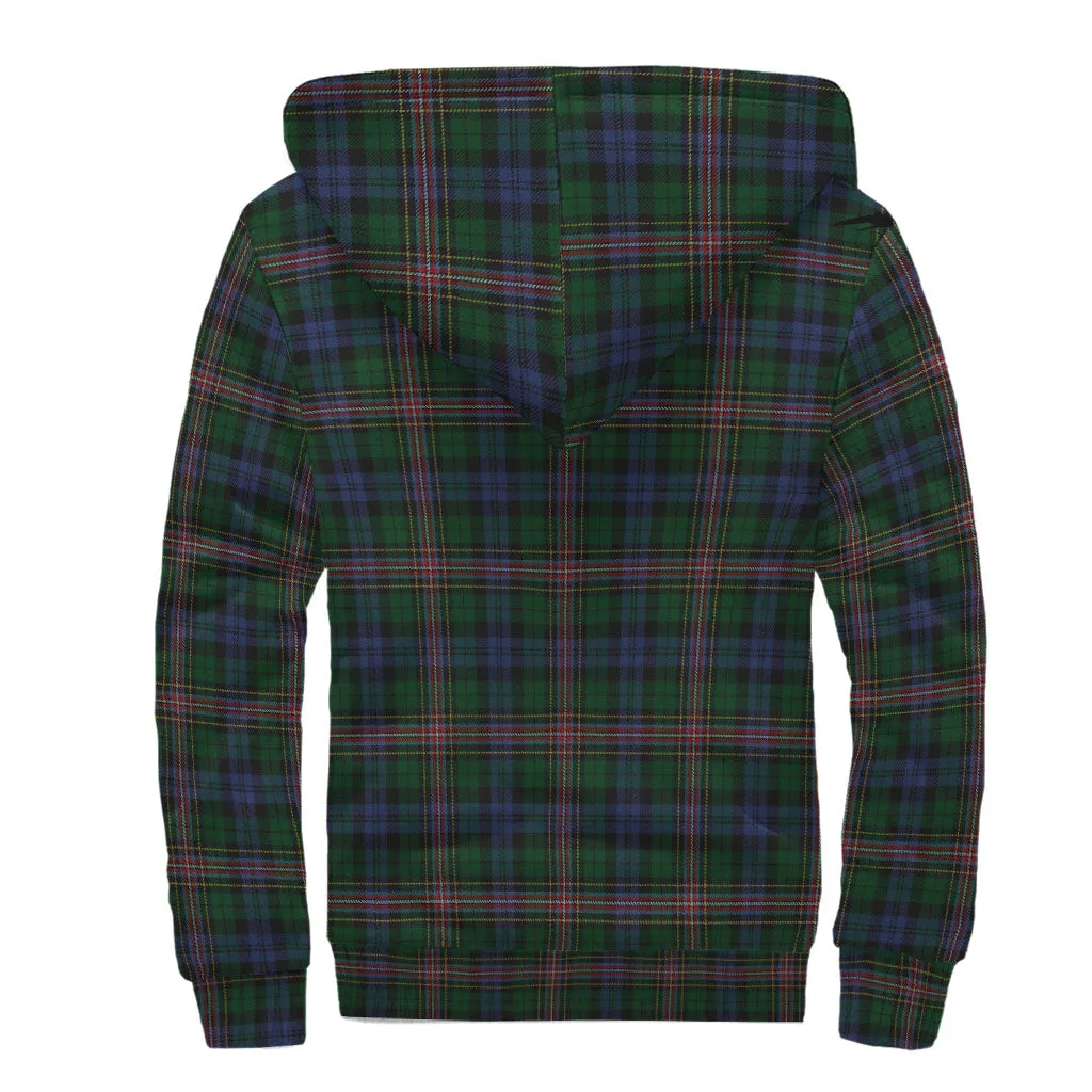 Allison Tartan Sherpa Hoodie with Family Crest