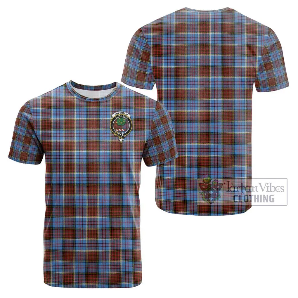 Anderson Modern Tartan Cotton T-Shirt with Family Crest