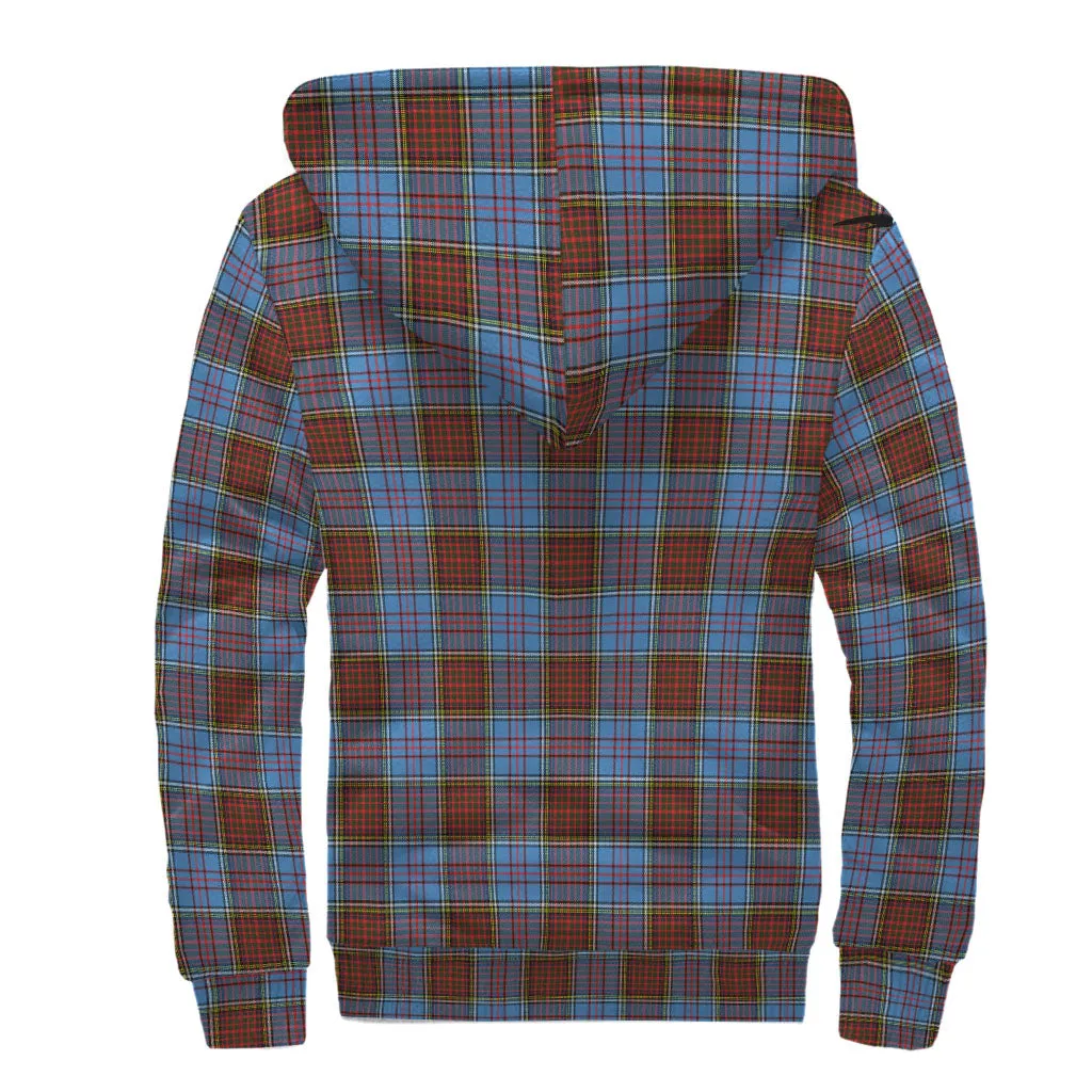 Anderson Modern Tartan Sherpa Hoodie with Family Crest