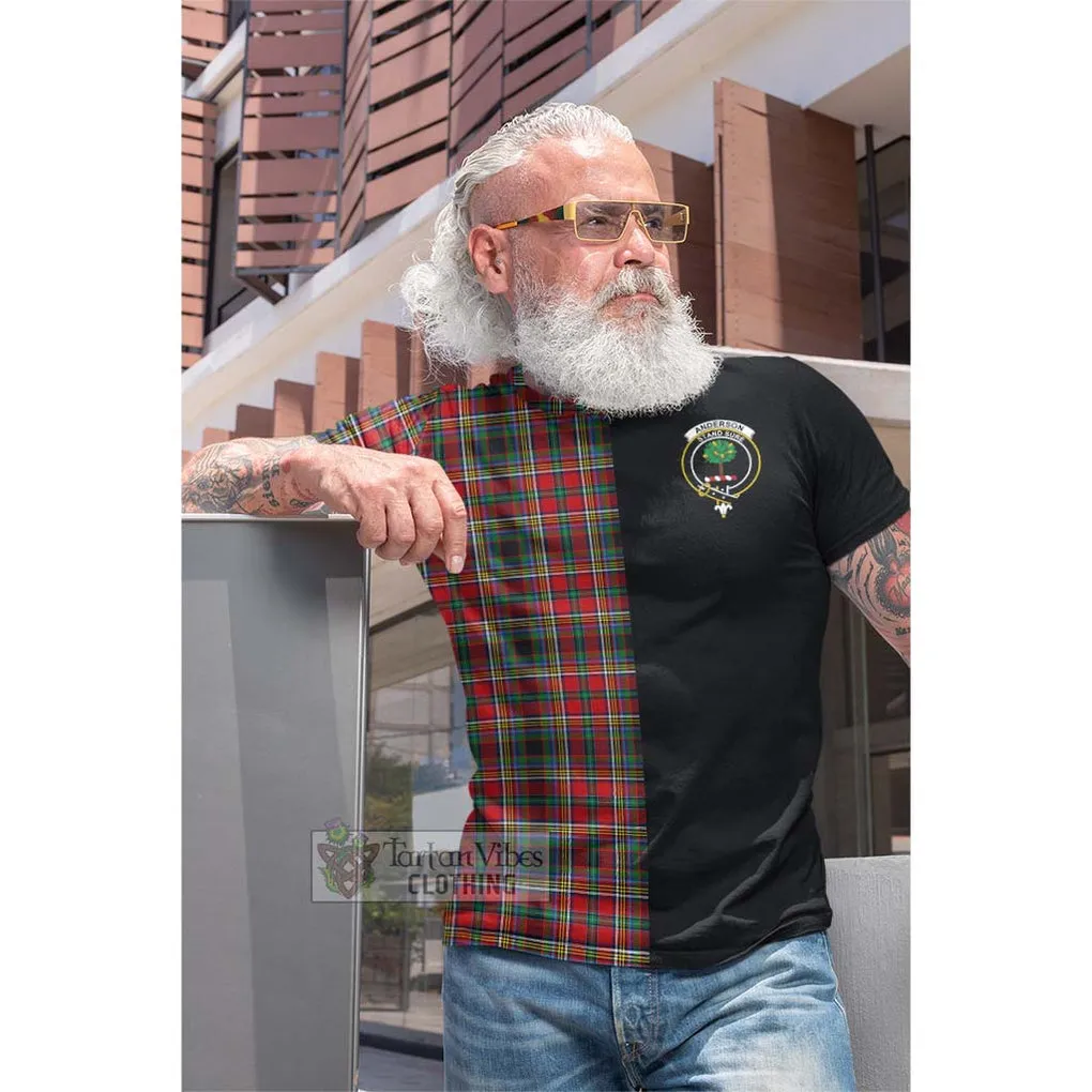 Anderson of Arbrake Tartan Cotton T-shirt with Family Crest and Half Of Me Style