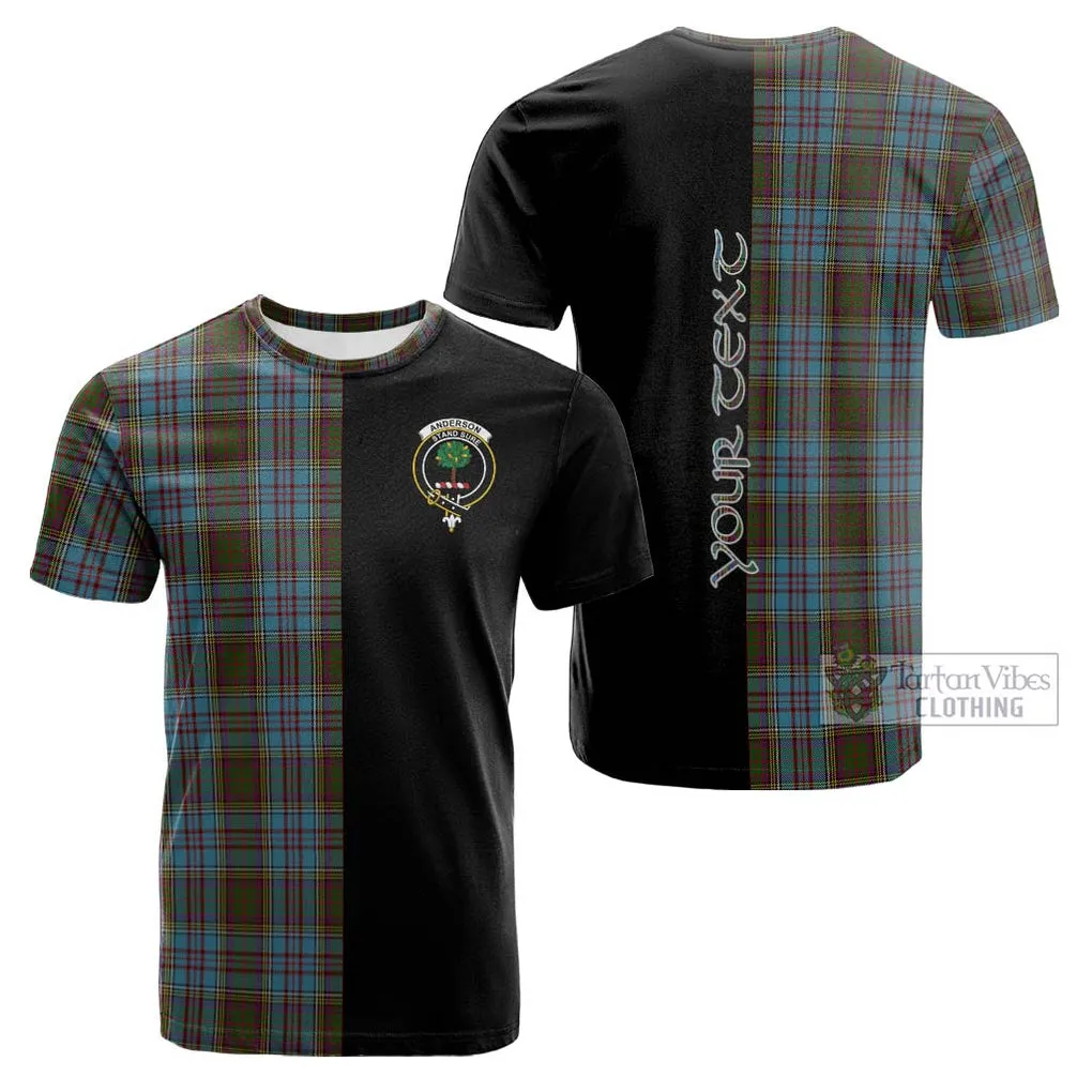 Anderson Tartan Cotton T-shirt with Family Crest and Half Of Me Style