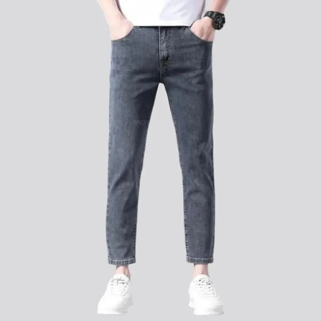 Ankle-length men's thin jeans