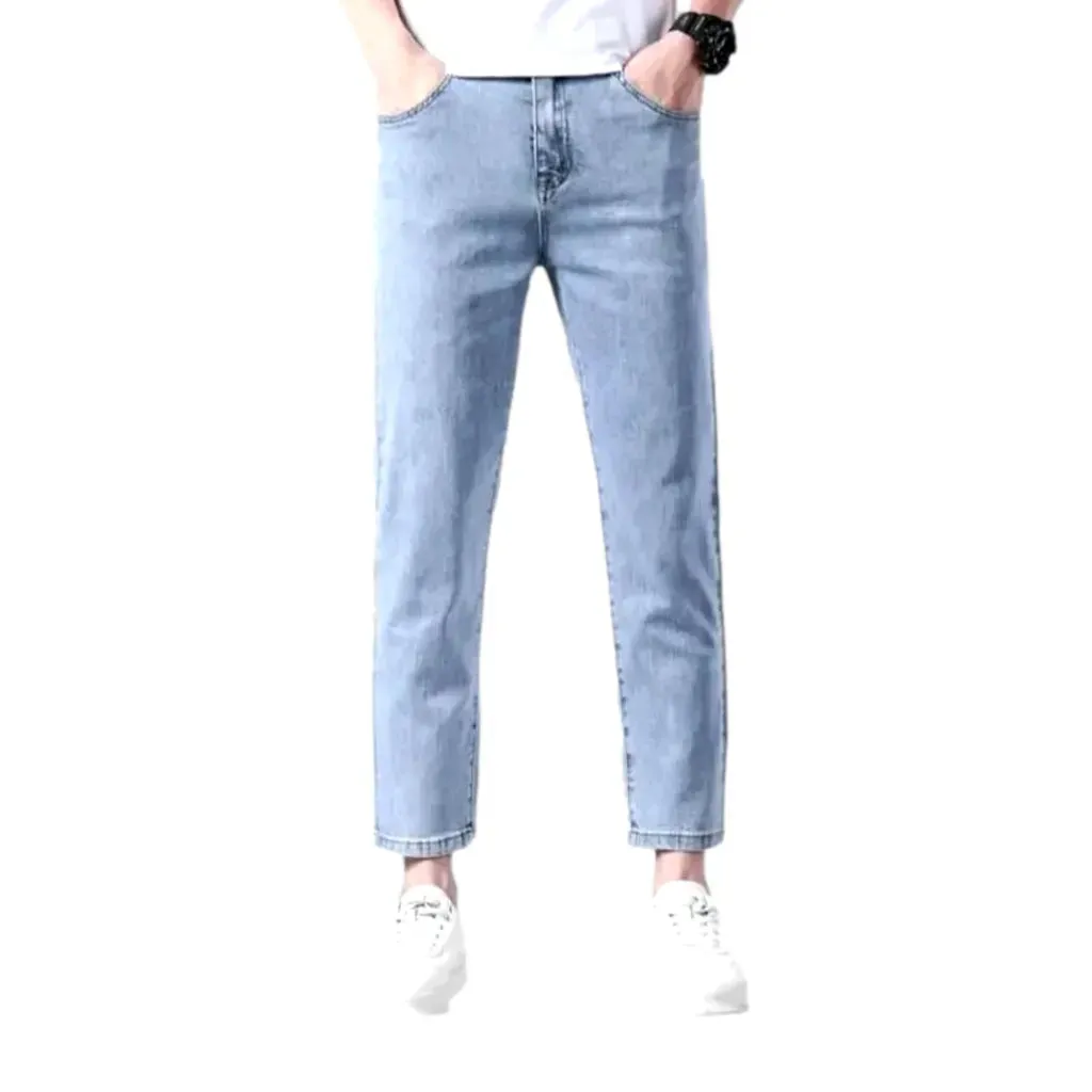 Ankle-length men's thin jeans