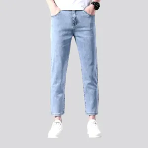 Ankle-length men's thin jeans