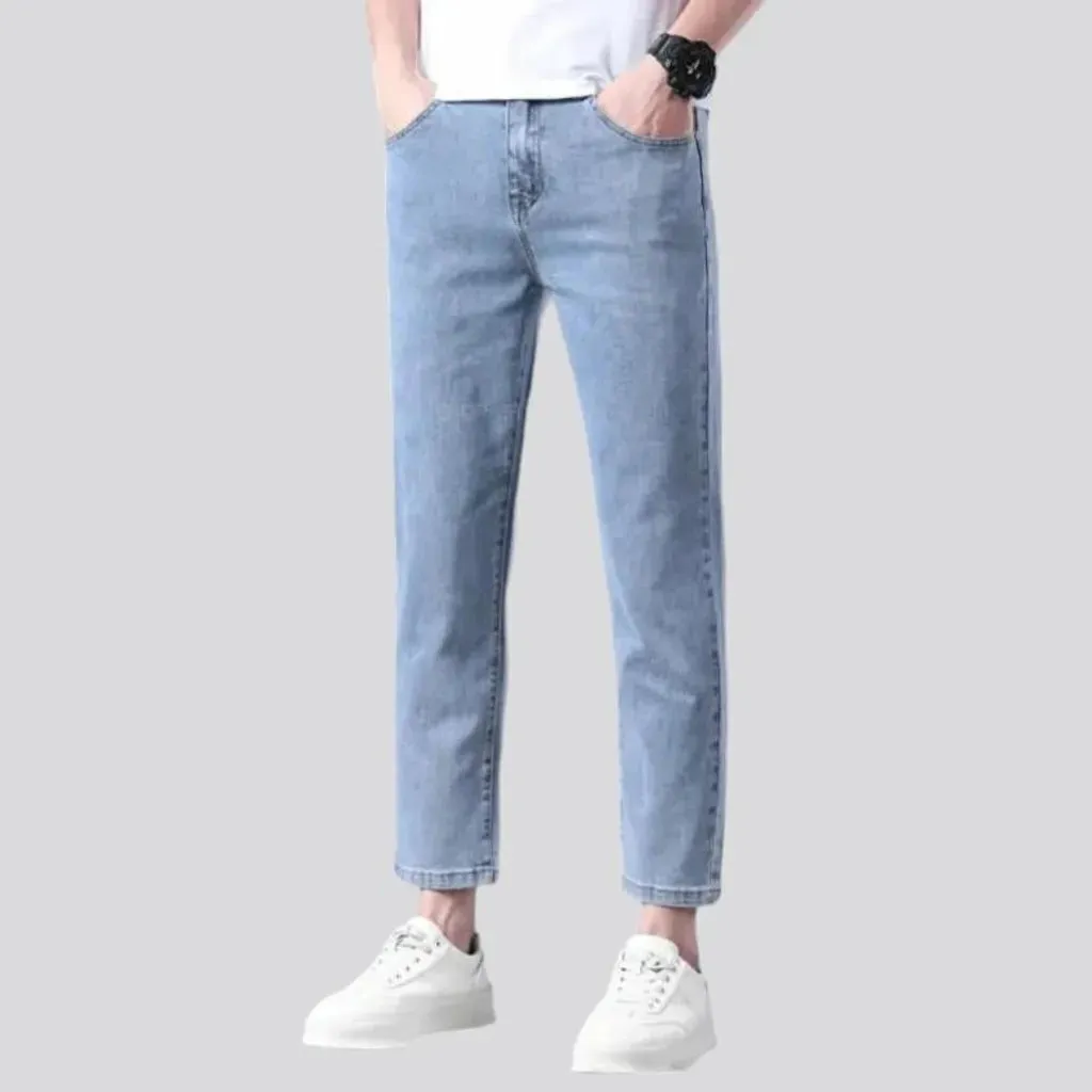 Ankle-length men's thin jeans