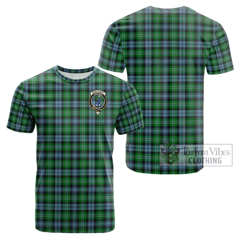 Arbuthnot Ancient Tartan Cotton T-Shirt with Family Crest