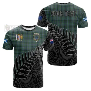 Arbuthnot Crest Tartan Cotton T-shirt with New Zealand Silver Fern Half Style