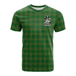 Archdekin Irish Clan Tartan Cotton T-shirt with Coat of Arms