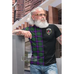 Armstrong Modern Tartan Cotton T-shirt with Family Crest and Half Of Me Style