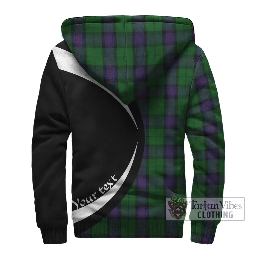 Armstrong Tartan Sherpa Hoodie with Family Crest Circle Style