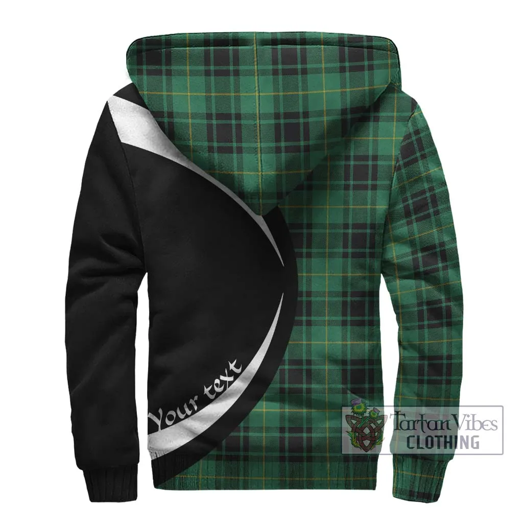 Arthur Ancient Tartan Sherpa Hoodie with Family Crest Circle Style