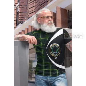 Arthur Modern Tartan Cotton T-shirt with Family Crest Circle Style