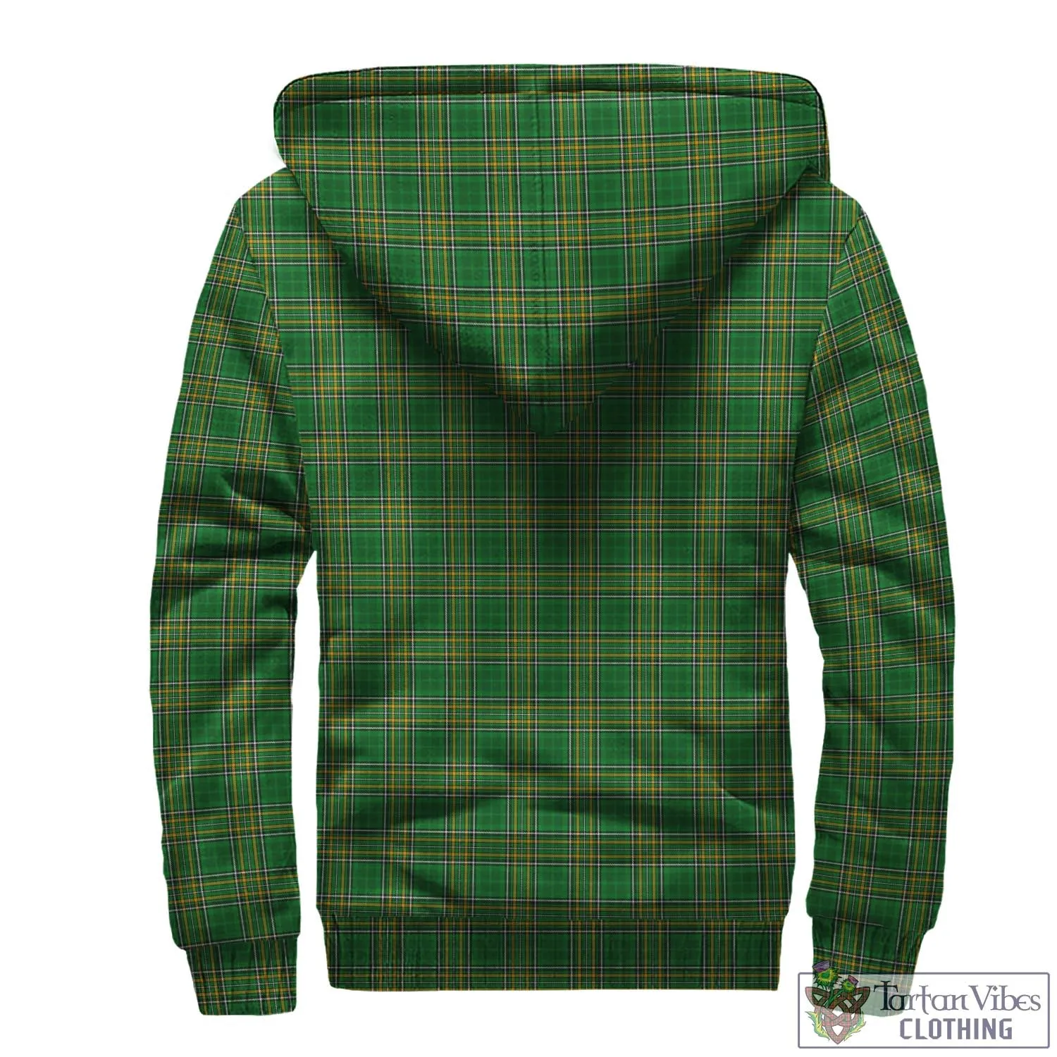 Auchmuty Irish Clan Tartan Sherpa Hoodie with Coat of Arms