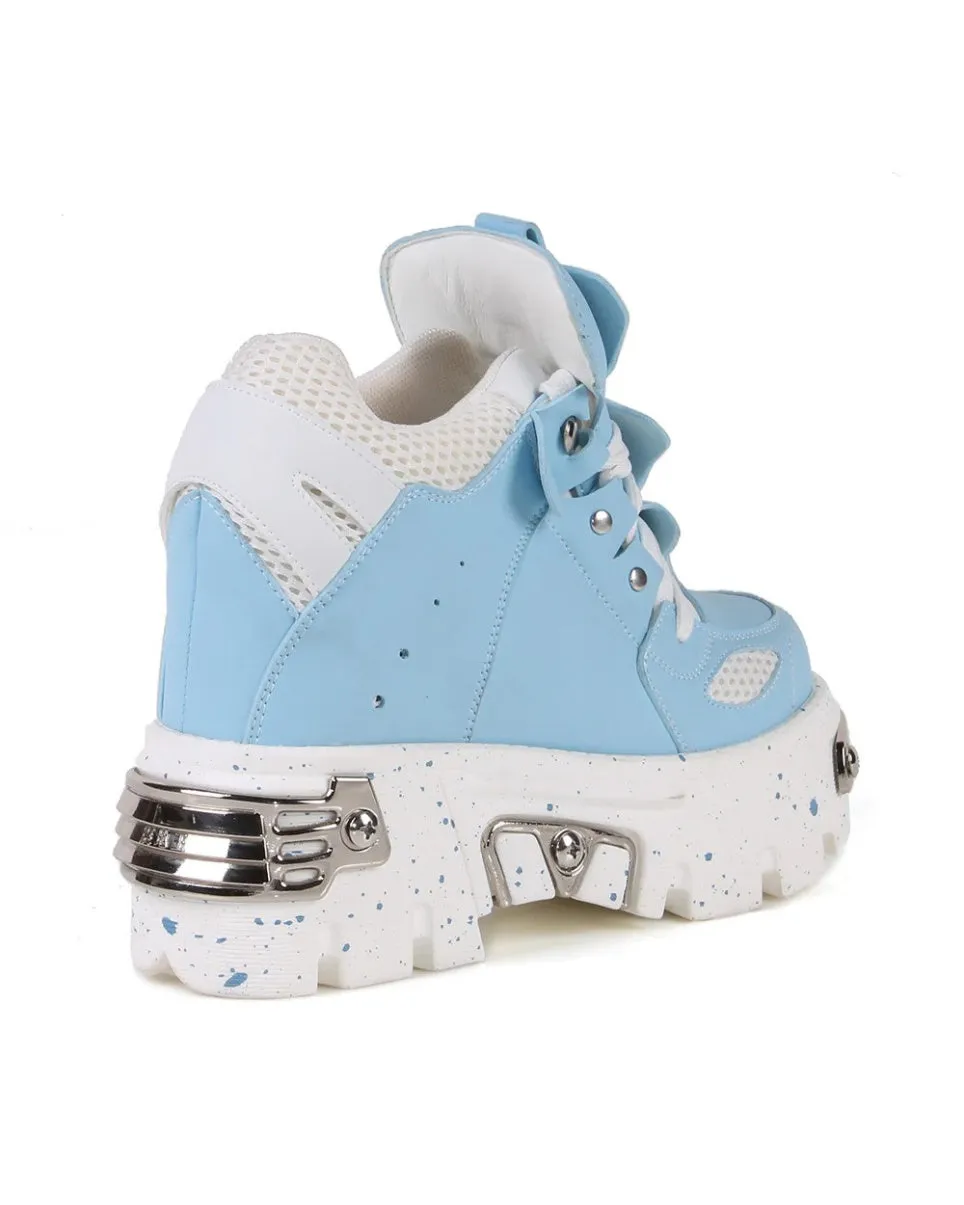 Baby Blue Guava Wedge Sneakers