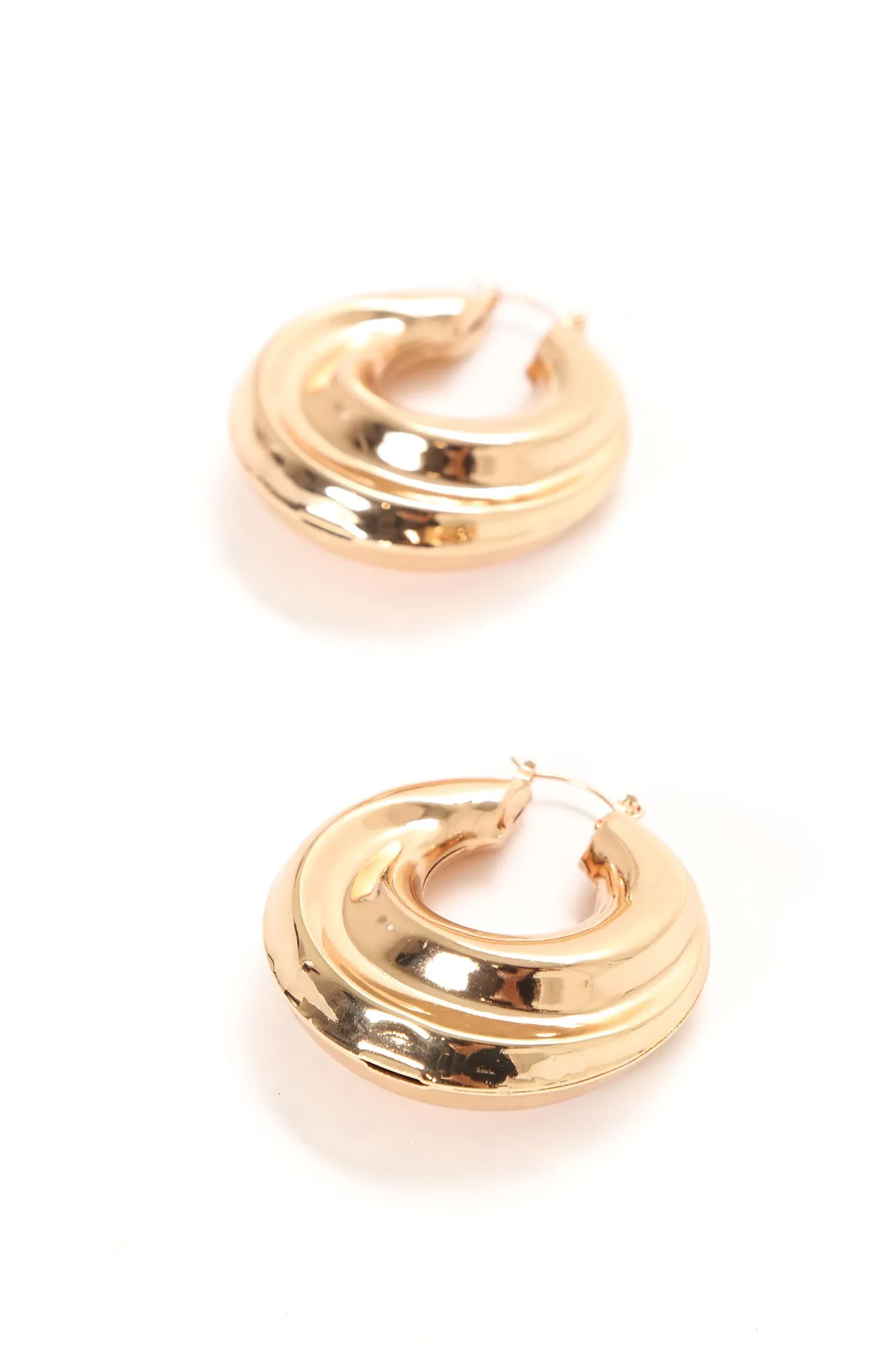 Bad Behavior Hoop Earrings - Gold