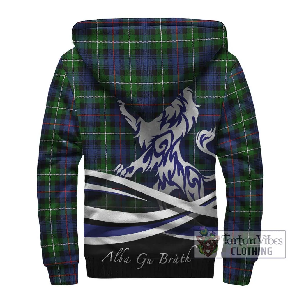 Baillie Tartan Sherpa Hoodie with Alba Gu Brath Regal Lion Emblem