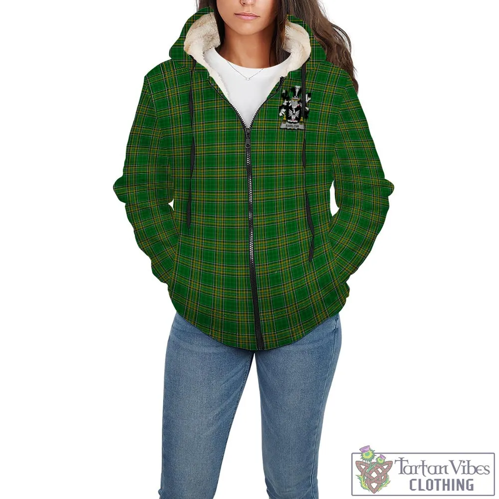 Barlow Irish Clan Tartan Sherpa Hoodie with Coat of Arms