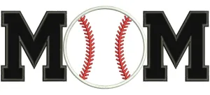 Baseball Mom Sports Applique Machine Embroidery Digitized Design Pattern