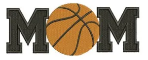 Basketball Mom with Ball Design Machine Embroidery Digitized Design Filled Pattern - Instant Download - 4x4 , 5x7, and 6x10 -hoops