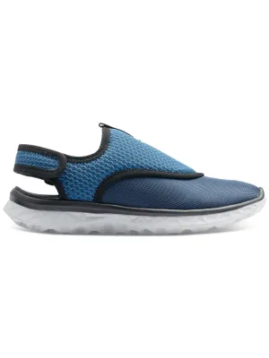 BASS OUTDOOR Womens Blue Cushioned Removable Insole Hex Round Toe Slip On Sneakers Shoes