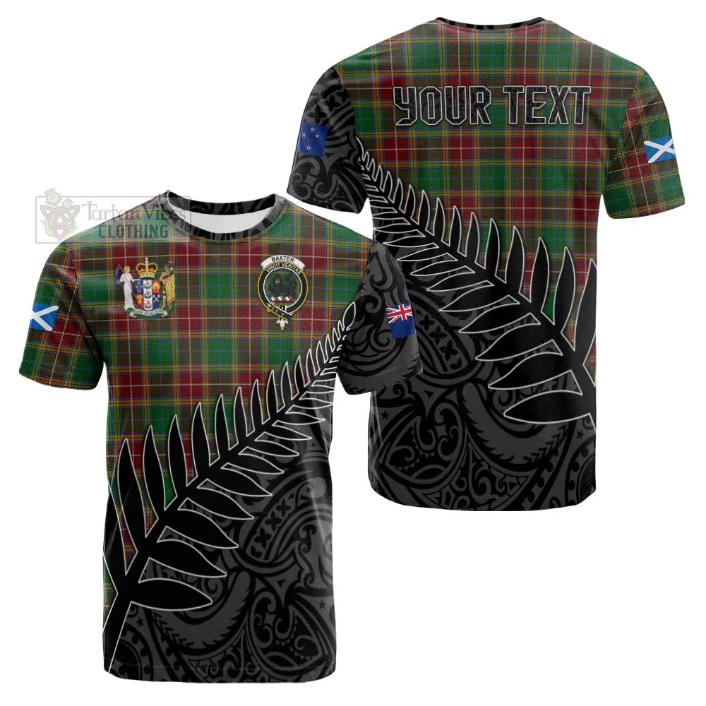 Baxter Crest Tartan Cotton T-shirt with New Zealand Silver Fern Half Style